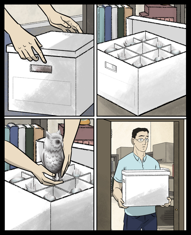 Comic for 18 September 2016: Sad man builds birds. Strip two of three.