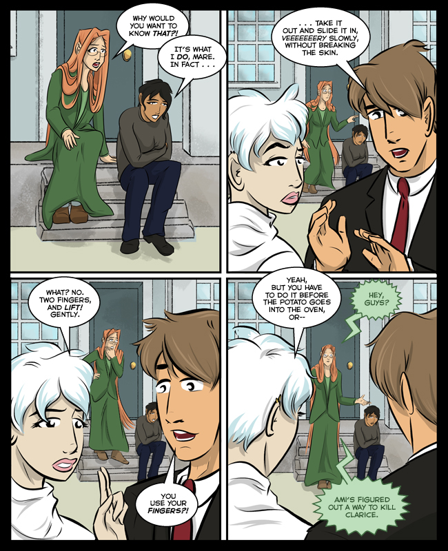 Comic for 24 February 2019: Rachel and Josh make some mean baked potatoes