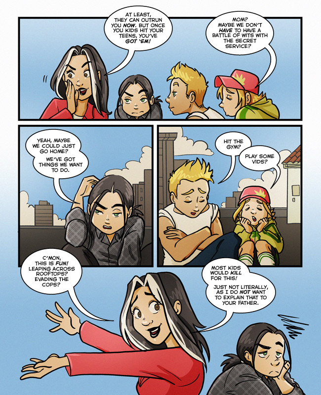 Comic for 24 May 2020: But MOOOOM evading the cops is SOOOO BOOOOORING